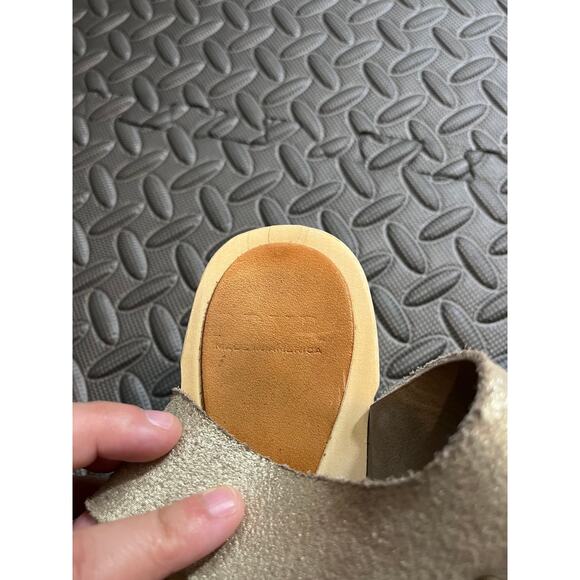 BRYR Annabelle Clog Strappy Leather Wooden Metallic Womens Shoes Size 40 US 10 - Picture 4 of 10